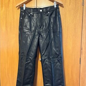 J crew woman’s Black Faux Leather pants